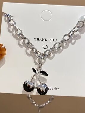 Cherry 🍒 Pendant Chain Necklace